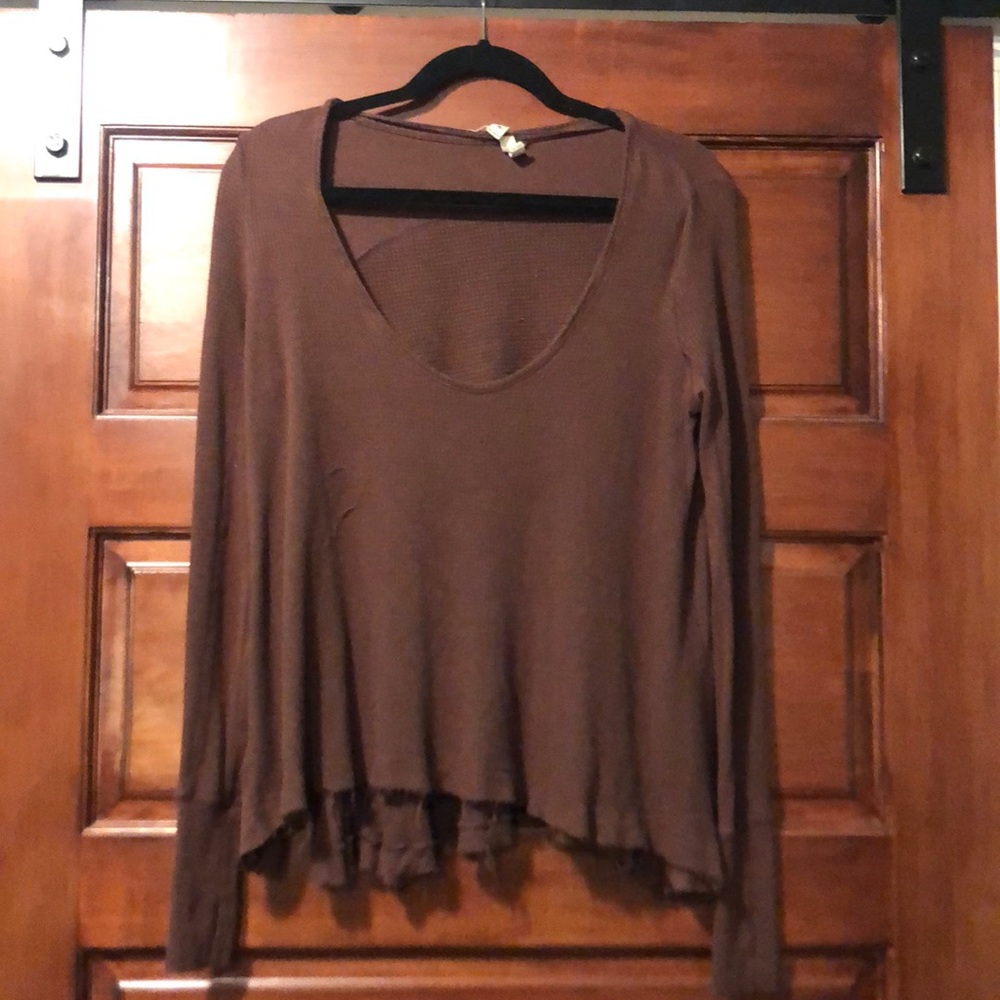 Free people thermal with thumb holes